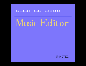 Play <b>Sega SC-3000 Music Editor</b> Online
